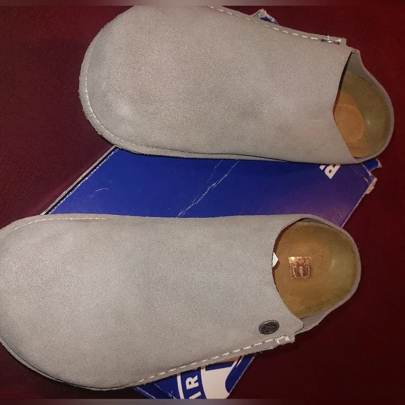 Birkenstock ZERMATT Suede Men's Stone Coin Clogs - Picture 7 of 10